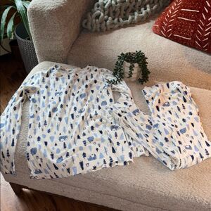 Cozy Blue and White Kids Pajamas
